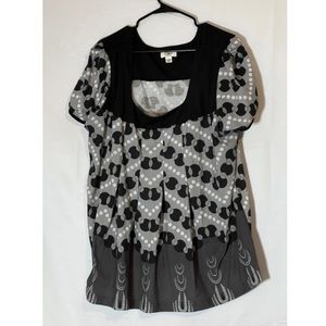Cato Black and Gray Blouse